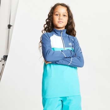 Formate Core Stretch-Midlayer mit halblangem Reißverschluss für Kinder Blau