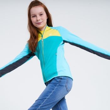 Hasty Leichter Core Stretch-Midlayer Mit Kapuze Und Durchgehendem Reißverschluss Für Kinder Blau