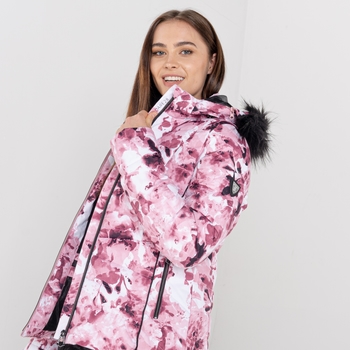 Glamorize II wasserdichte Skijacke mit Kapuze für Damen Rosa