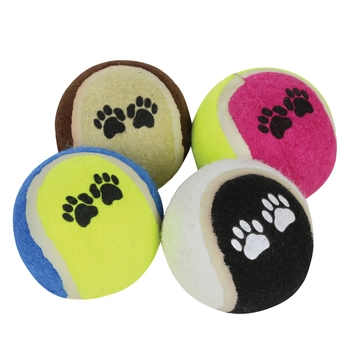 Tennisball-Set 4er-Pack für Hunde Mehrfarbig