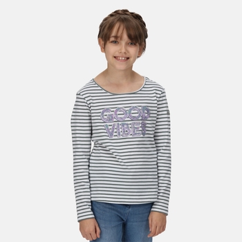 Clarabee gestreiftes T-Shirt mit langen Ärmeln für Kinder Grün