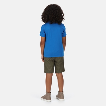 Bosley V T-Shirt mit Graphik-Print für Kinder Blau