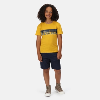 Bosley V T-Shirt mit Graphik-Print für Kinder Gelb