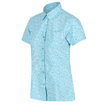 Mindano V Kurzarmhemd für Damen Blau
